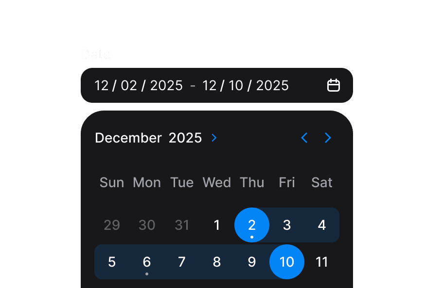 DateRangePicker