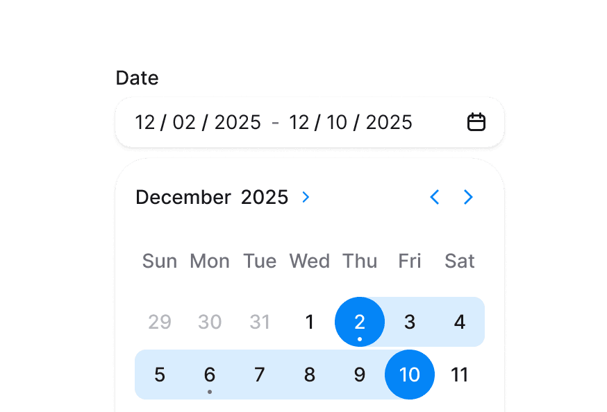 DateRangePicker